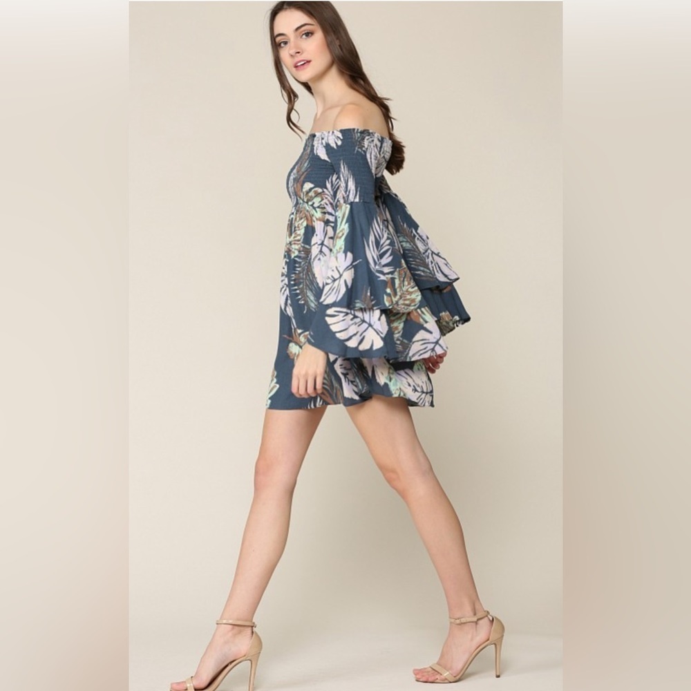 Illa illa vici smocked off the shoulder dress - Picture 2 of 12